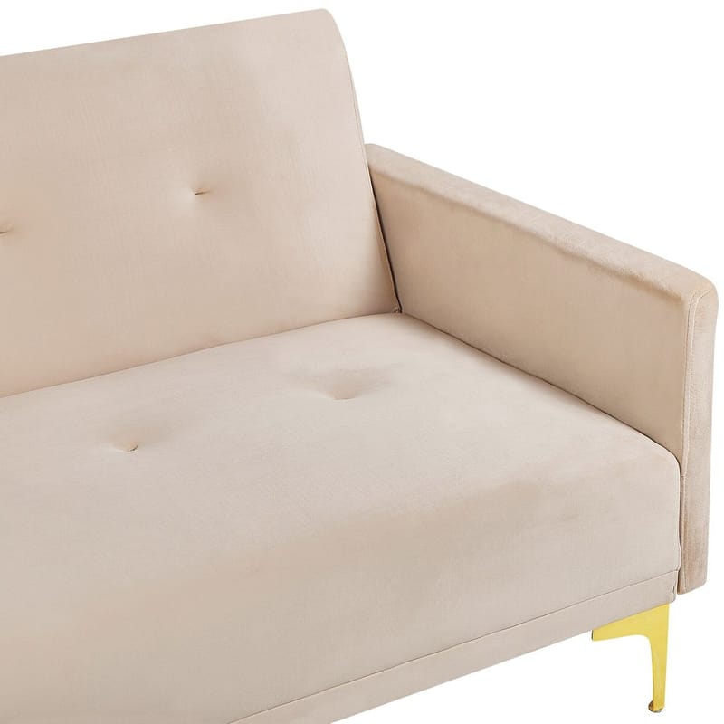 3-seters sofa Lucan - Beige, gull - Møbler - Sofaer - Sovesofaer - 3 seters sovesofa