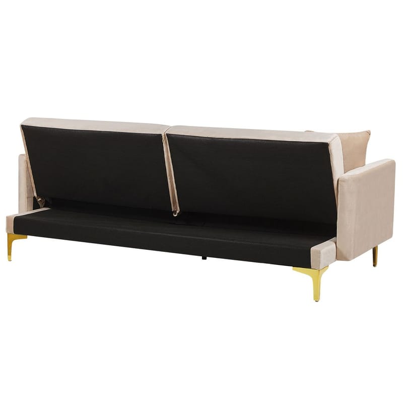 3-seters sofa Lucan - Beige, gull - Møbler - Sofaer - Sovesofaer - 3 seters sovesofa