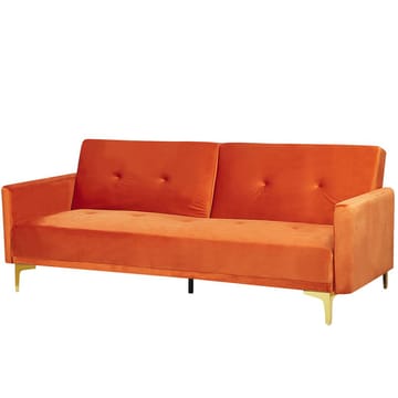 3-seters sofa Lucan - Oransje, Gull - Møbler - Sofaer - Sovesofaer - 3 seters sovesofa