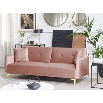 3-seters sofa Lucan - Rosa, Gull - Møbler - Sofaer - Sovesofaer - 3 seters sovesofa