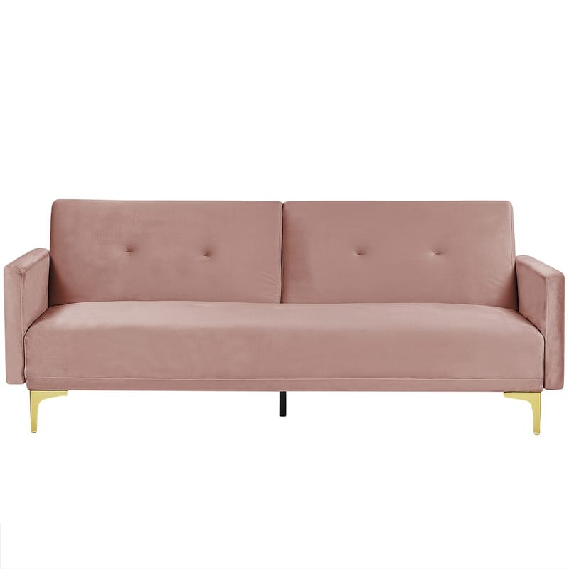 3-seters sofa Lucan - Rosa, Gull - Møbler - Sofaer - Sovesofaer - 3 seters sovesofa