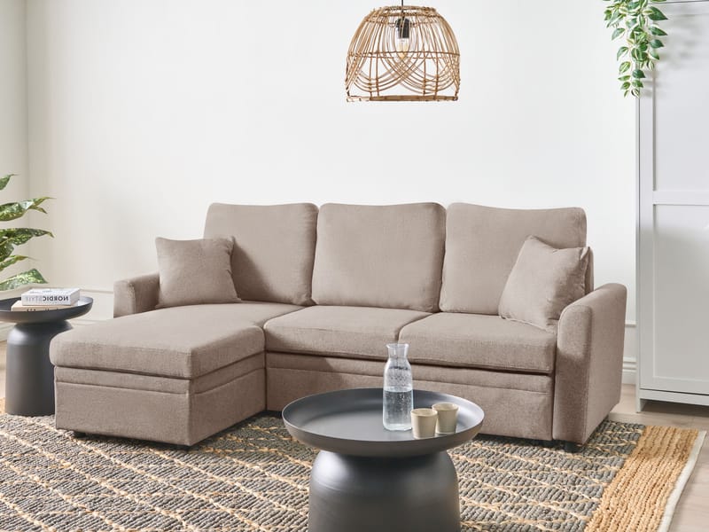 3-seters sofa Nassjo høyrevendt - Lys brun - Møbler - Sofaer - Sovesofaer - Langsgående sovesofa
