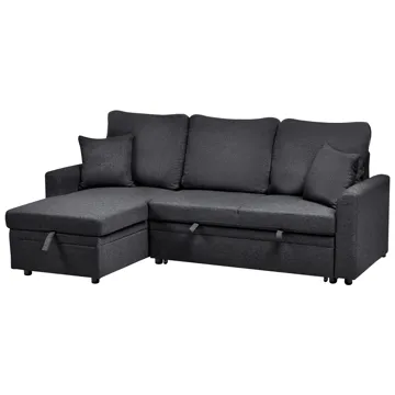 3-seters sofa Nassjo høyrevendt - Svart - Møbler - Sofaer - Sovesofaer - Langsgående sovesofa