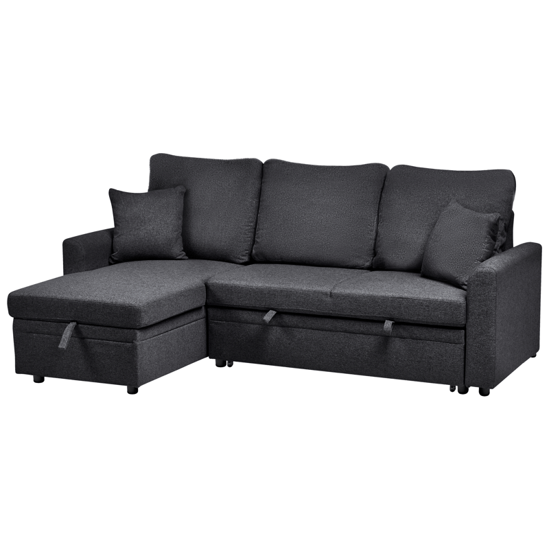 3-seters sofa Nassjo høyrevendt - Svart - Møbler - Sofaer - Sovesofaer - Langsgående sovesofa