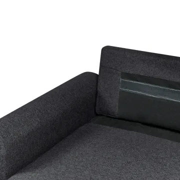 3-seters sofa Nassjo høyrevendt - Svart - Møbler - Sofaer - Sovesofaer - Langsgående sovesofa