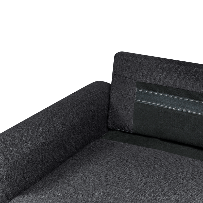 3-seters sofa Nassjo høyrevendt - Svart - Møbler - Sofaer - Sovesofaer - Langsgående sovesofa
