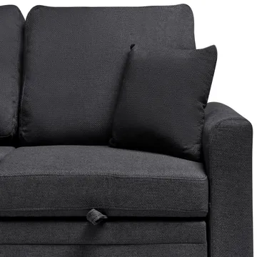 3-seters sofa Nassjo høyrevendt - Svart - Møbler - Sofaer - Sovesofaer - Langsgående sovesofa