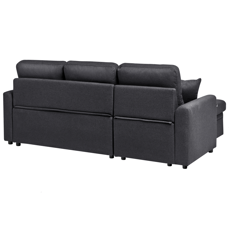3-seters sofa Nassjo høyrevendt - Svart - Møbler - Sofaer - Sovesofaer - Langsgående sovesofa