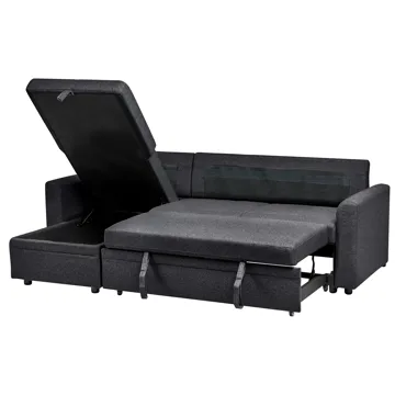 3-seters sofa Nassjo høyrevendt - Svart - Møbler - Sofaer - Sovesofaer - Langsgående sovesofa