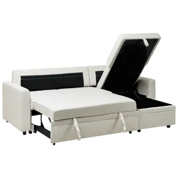 3-seters sofa Nassjo venstrevendt - Lys beige - Møbler - Sofaer - Sovesofaer - Langsgående sovesofa