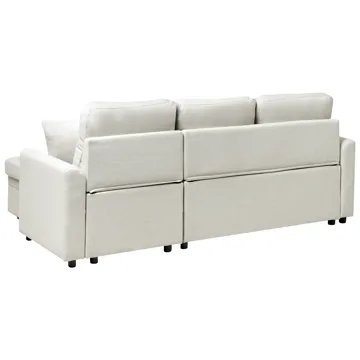 3-seters sofa Nassjo venstrevendt - Lys beige - Møbler - Sofaer - Sovesofaer - Langsgående sovesofa