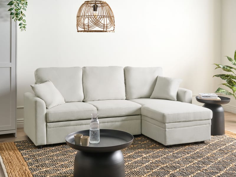 3-seters sofa Nassjo venstrevendt - Lys beige - Møbler - Sofaer - Sovesofaer - Langsgående sovesofa