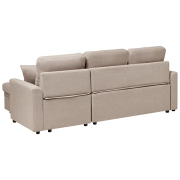 3-seters sofa Nassjo venstrevendt - Lys brun - Møbler - Sofaer - Sovesofaer - Langsgående sovesofa