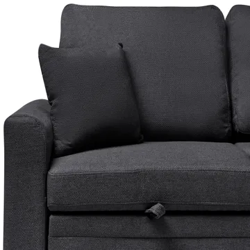 3-seters sofa Nassjo venstrevendt - Svart - Møbler - Sofaer - Sovesofaer - Langsgående sovesofa