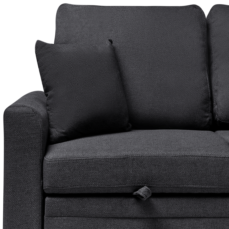 3-seters sofa Nassjo venstrevendt - Svart - Møbler - Sofaer - Sovesofaer - Langsgående sovesofa