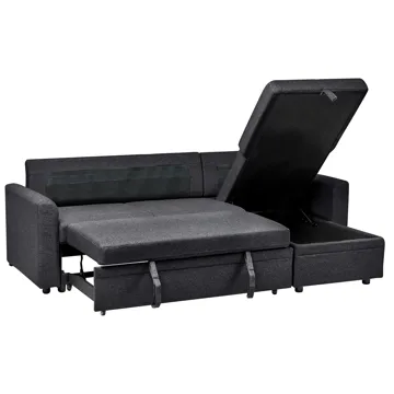 3-seters sofa Nassjo venstrevendt - Svart - Møbler - Sofaer - Sovesofaer - Langsgående sovesofa