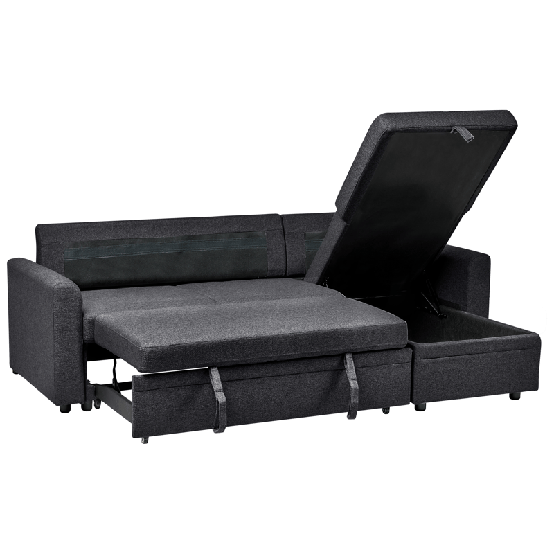 3-seters sofa Nassjo venstrevendt - Svart - Møbler - Sofaer - Sovesofaer - Langsgående sovesofa