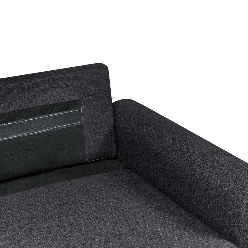 3-seters sofa Nassjo venstrevendt - Svart - Møbler - Sofaer - Sovesofaer - Langsgående sovesofa