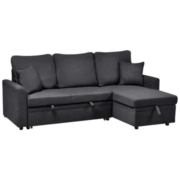 3-seters sofa Nassjo venstrevendt - Svart - Møbler - Sofaer - Sovesofaer - Langsgående sovesofa