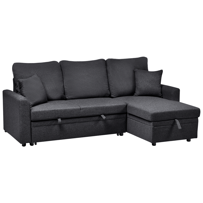 3-seters sofa Nassjo venstrevendt - Svart - Møbler - Sofaer - Sovesofaer - Langsgående sovesofa