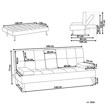 3-seters sofa Roxen - Lysegrå - Møbler - Sofaer - Sovesofaer - 3 seters sovesofa