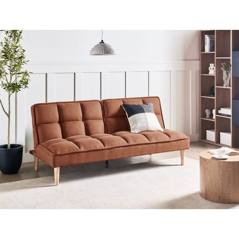 3-seters sofa Siljan - Gullbrunt, lyst tre - Møbler - Sofaer - Sovesofaer - 3 seters sovesofa