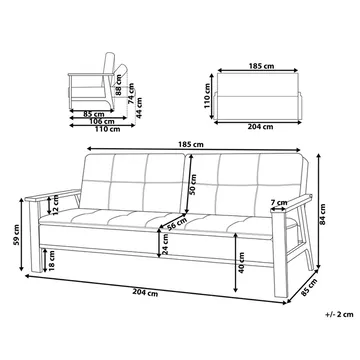 3-seters sofa Tjorn - Grå, lyst tre - Møbler - Sofaer - Sofagrupper