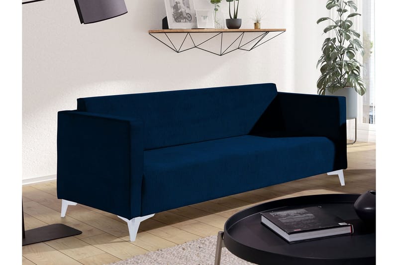 3-seter Sofa Szafir 82x176 cm - Hvit - Fløyelssofaer - 3 seters sovesofa