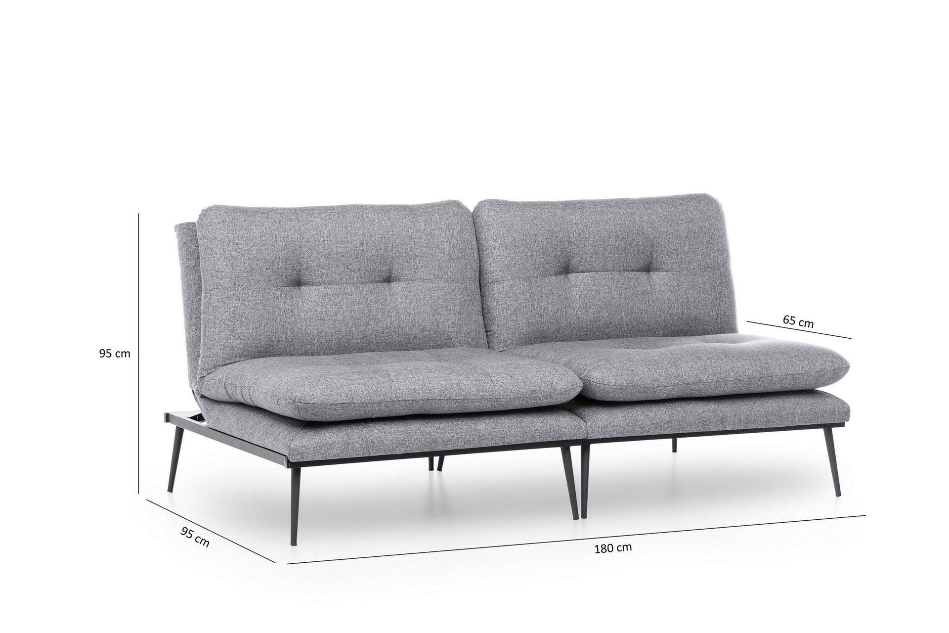 3-seter Sovesofa Aitze - Grå - Møbler - Sofaer - Sovesofaer - 3 seters sovesofa
