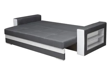 3-seter Sovesofa Rektangulær 236 cm med Oppbevaring i Stoff - Antrasitt - Møbler - Sofaer - Sovesofaer - 3 seters sovesofa