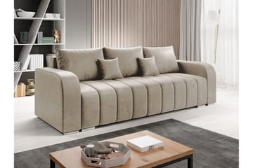 3-seters Sofa Zulueta - Beige - Møbler - Sofaer - Sovesofaer - 3 seters sovesofa