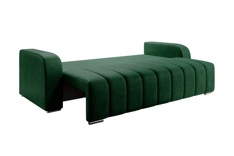 3-seters Sofa Zulueta - Brun - Fløyelssofaer - 3 seters sovesofa