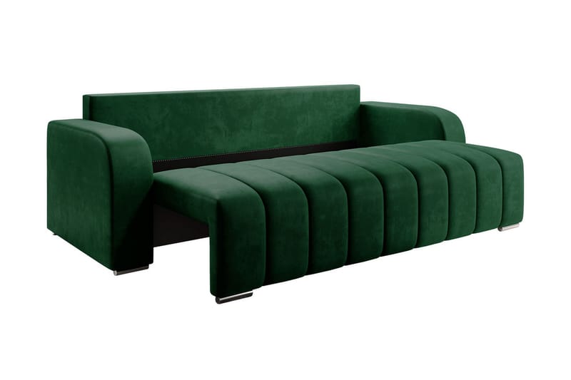 3-seters Sofa Zulueta - Brun - Fløyelssofaer - 3 seters sovesofa