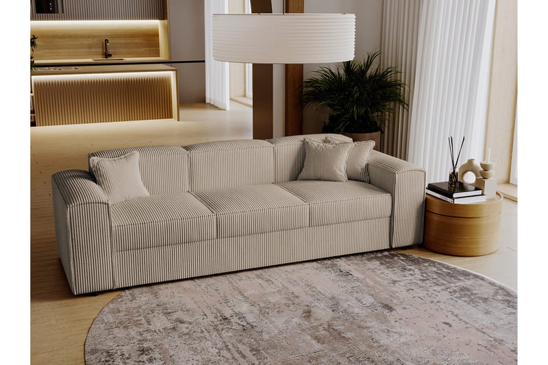 3-seters Sovesofa Knocklong - Beige/Lys Beige - 3 seters sovesofa