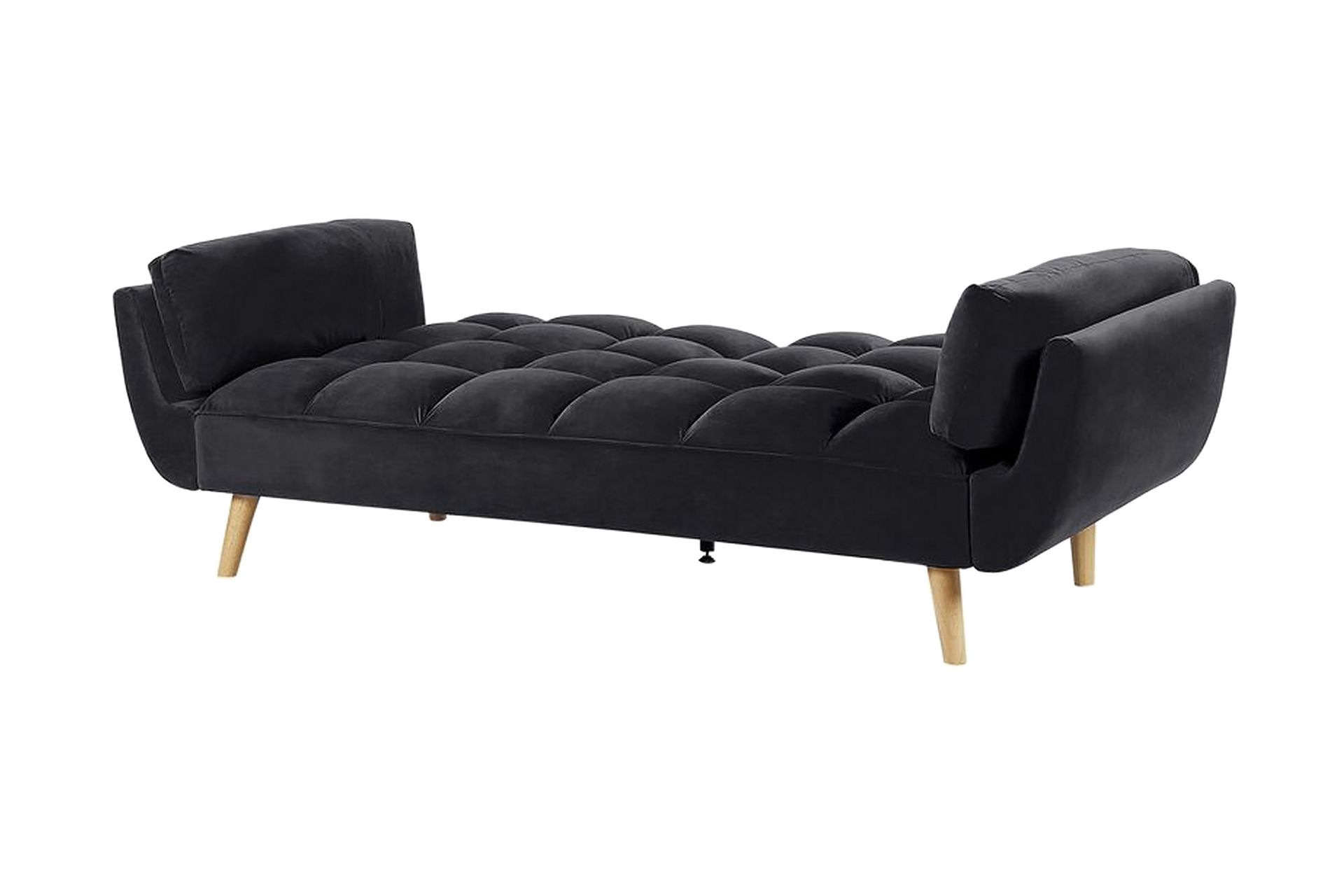 3-seters Sovesofa Lutarp - Fløyel/Svart - Møbler - Sofaer - Sovesofaer - 3 seters sovesofa