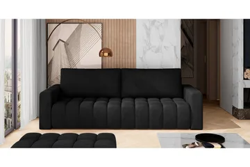 Alazaro 3-seter Sovesofa - Svart - Møbler - Sofaer - Sovesofaer - 3 seters sovesofa