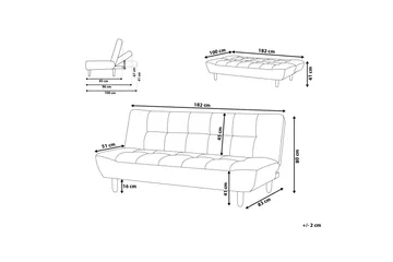 Alsten Sovesofa 182 cm - Grå - Møbler - Sofaer - Sovesofaer - 3 seters sovesofa