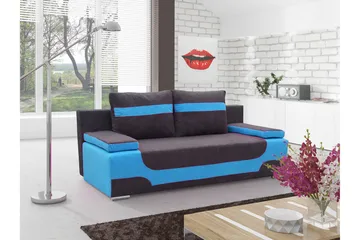 Amiranda Sovesofa - Grå/Blå - Møbler - Sofaer - Sovesofaer - 3 seters sovesofa