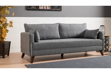 Antigua 3-seter Sovesofa 150x190 cm i Stoff - Grå - Møbler - Sofaer - Sovesofaer - 3 seters sovesofa
