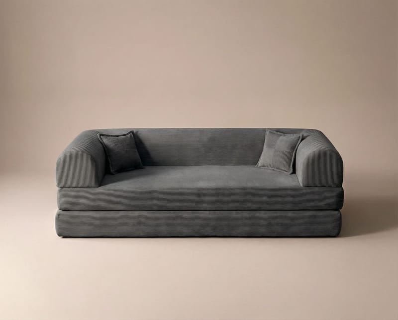 3-seters sovesofa Atelier Del Sofa Legom Eco (190 x 90 x 25 cm) Antrasitt - Møbler - Sofaer - Sovesofaer - 3 seters sovesofa