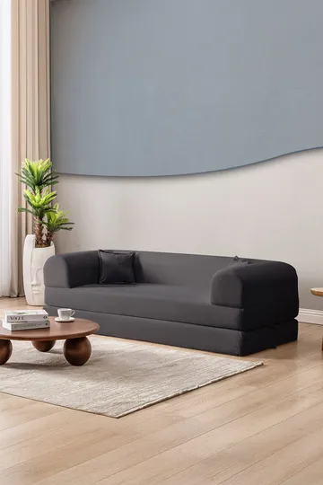 3-seters sovesofa Atelier Del Sofa Legom Eco (190 x 90 x 25 cm) Antrasitt - Møbler - Sofaer - Sovesofaer - 3 seters sovesofa
