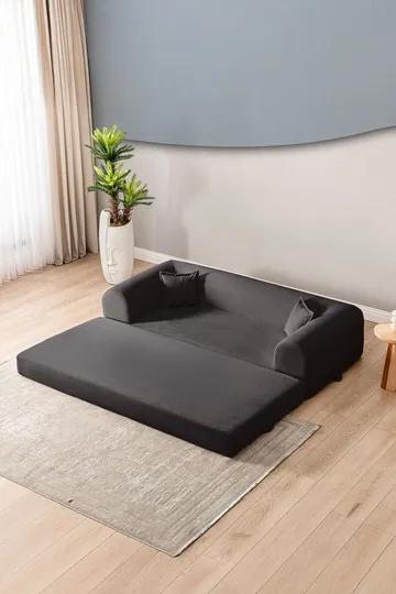 3-seters sovesofa Atelier Del Sofa Legom Eco (190 x 90 x 25 cm) Antrasitt - Møbler - Sofaer - Sovesofaer - 3 seters sovesofa