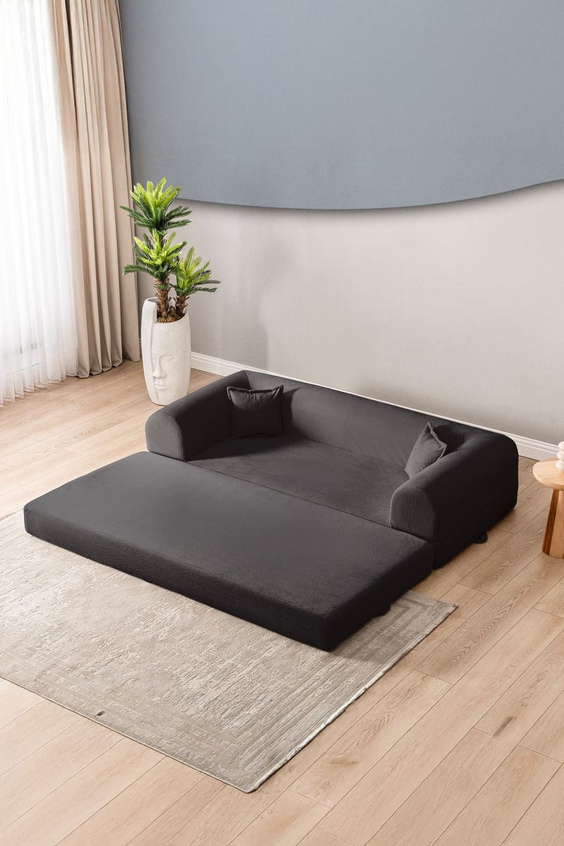 3-seters sovesofa Atelier Del Sofa Legom Eco (190 x 90 x 25 cm) Antrasitt - Møbler - Sofaer - Sovesofaer - 3 seters sovesofa