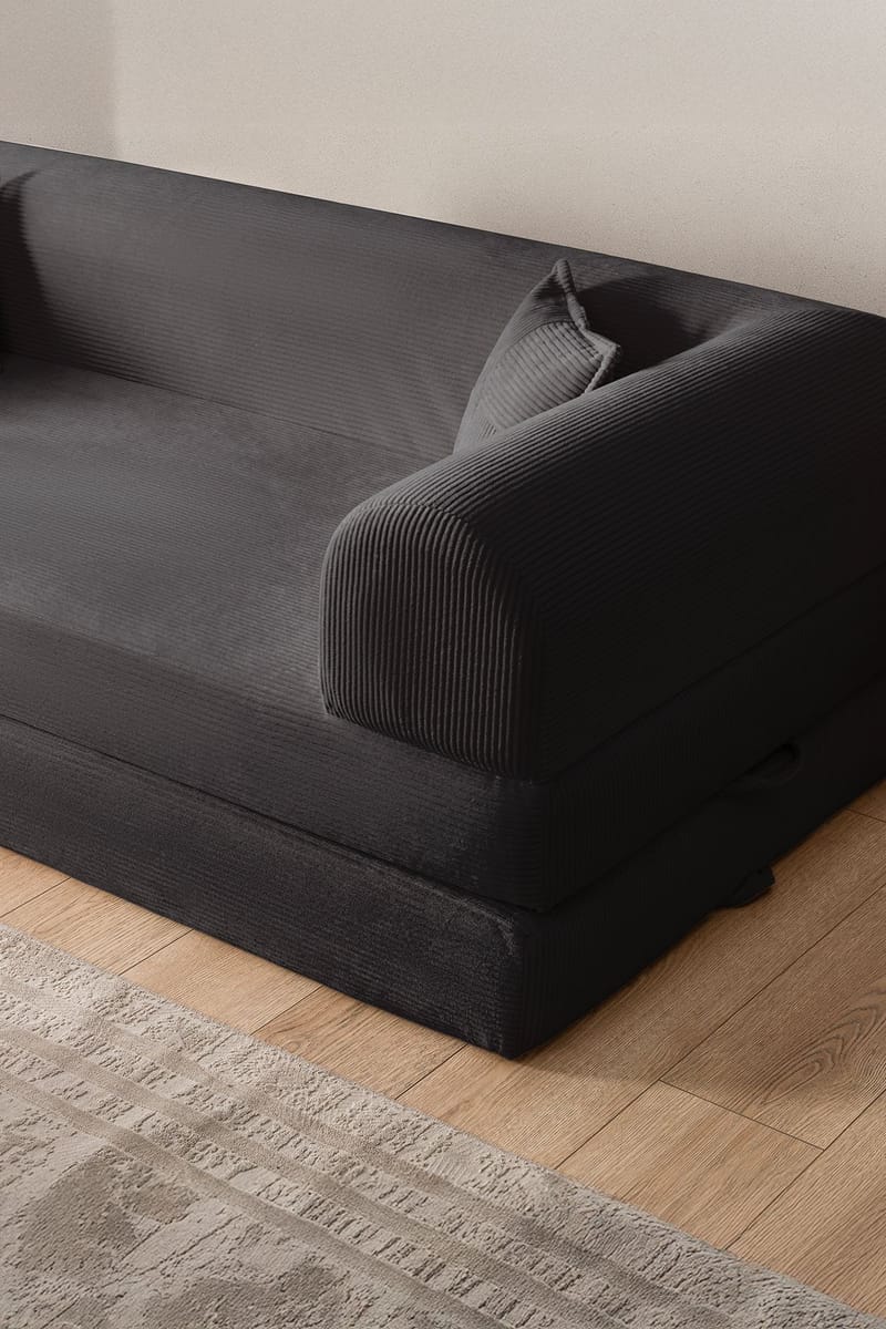 3-seters sovesofa Atelier Del Sofa Legom Eco (190 x 90 x 25 cm) Antrasitt - Møbler - Sofaer - Sovesofaer - 3 seters sovesofa