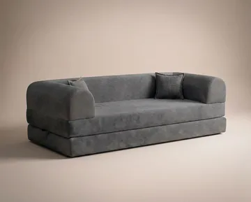 3-seters sovesofa Atelier Del Sofa Legom Eco (190 x 90 x 25 cm) Antrasitt - Møbler - Sofaer - Sovesofaer - 3 seters sovesofa