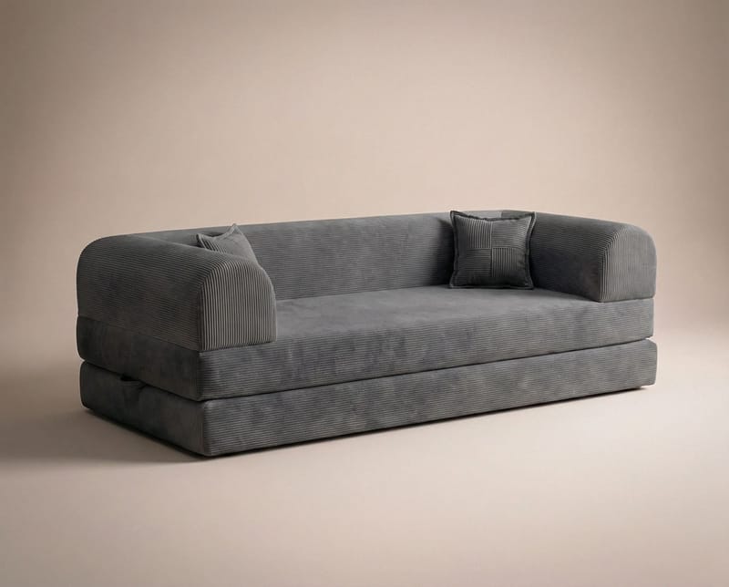 3-seters sovesofa Atelier Del Sofa Legom Eco (190 x 90 x 25 cm) Antrasitt - Møbler - Sofaer - Sovesofaer - 3 seters sovesofa