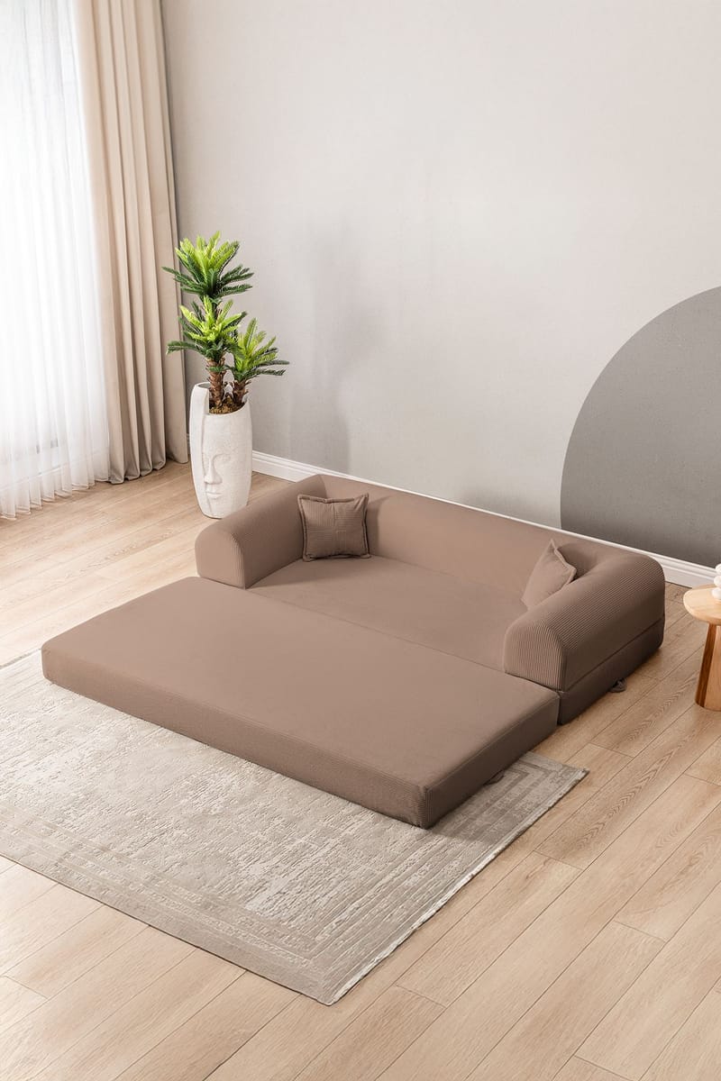 3-seters sovesofa Atelier Del Sofa Legom Eco (190 x 90 x 25 cm) Beige - Møbler - Sofaer - Sovesofaer - 3 seters sovesofa