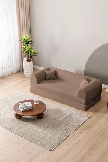 3-seters sovesofa Atelier Del Sofa Legom Eco (190 x 90 x 25 cm) Beige - Møbler - Sofaer - Sovesofaer - 3 seters sovesofa