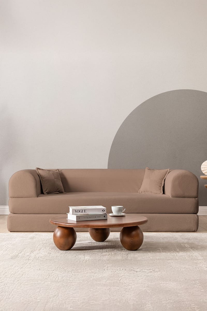 3-seters sovesofa Atelier Del Sofa Legom Eco (190 x 90 x 25 cm) Beige - Møbler - Sofaer - Sovesofaer - 3 seters sovesofa