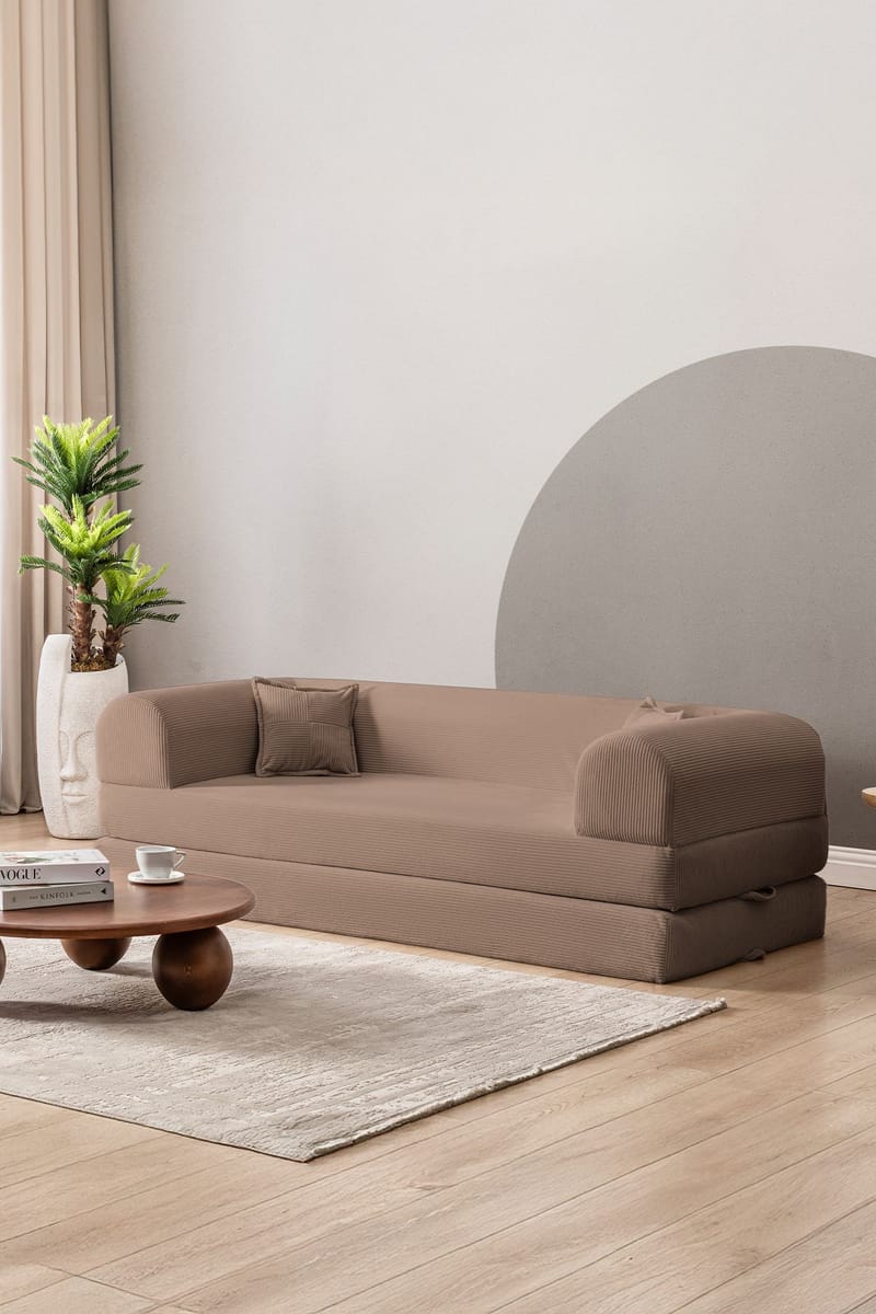 3-seters sovesofa Atelier Del Sofa Legom Eco (190 x 90 x 25 cm) Beige - Møbler - Sofaer - Sovesofaer - 3 seters sovesofa